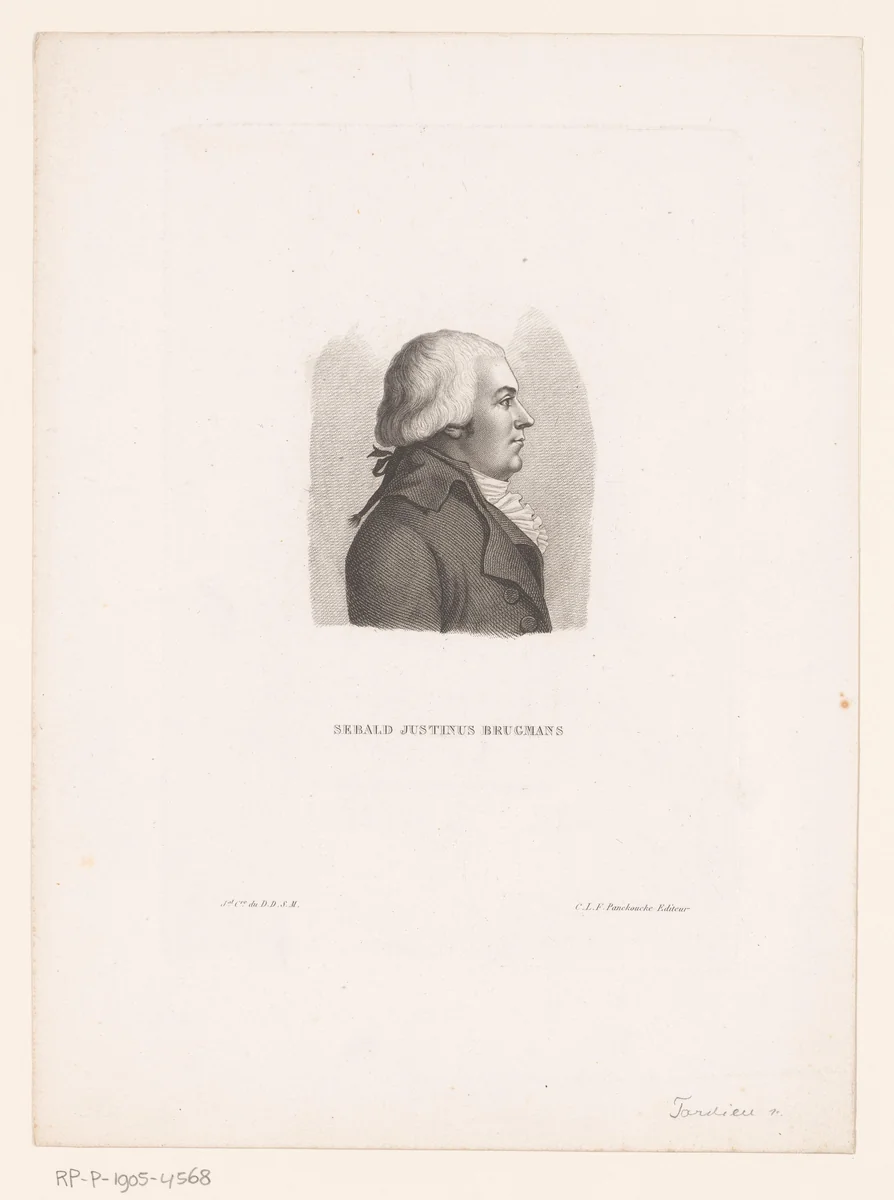 Portret van Sebald Justinus Brugmans by Ambroise Tardieu, print, 1818-1832