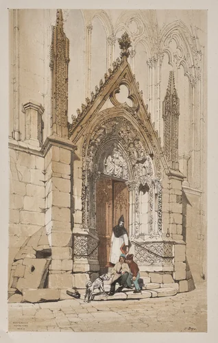 Picturesque Architecture in Paris, Ghent, Antwerp, Rouen: Porte Rouge, Nôtre Dame, Paris by Thomas Shotter Boys, other, 1839