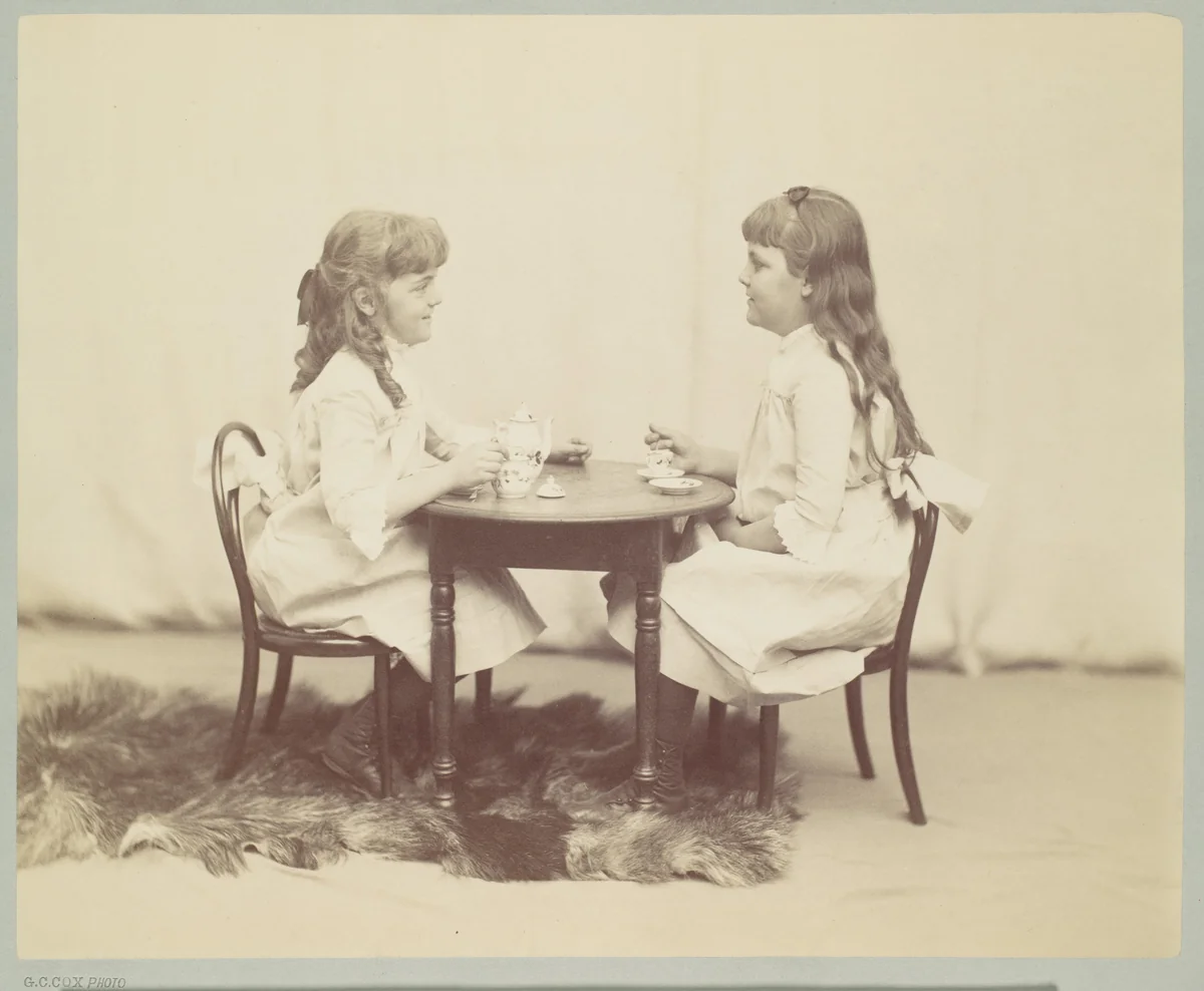 Frances and Ethel de Forest, daughters of Robert de Forest by George Collins Cox, photograph, 1888-1892