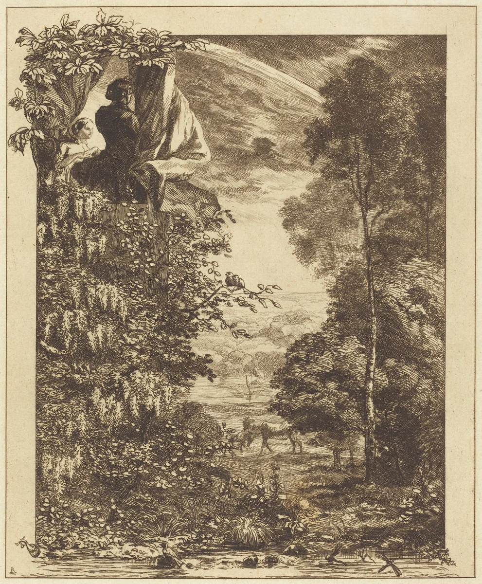 A Landscape (Un Paysage) by Félix Bracquemond, print, 1833-1914