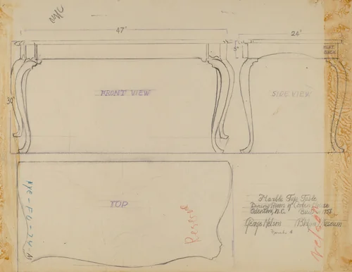 Marble Top Table by George Nelson, index of american design, 1935-1942