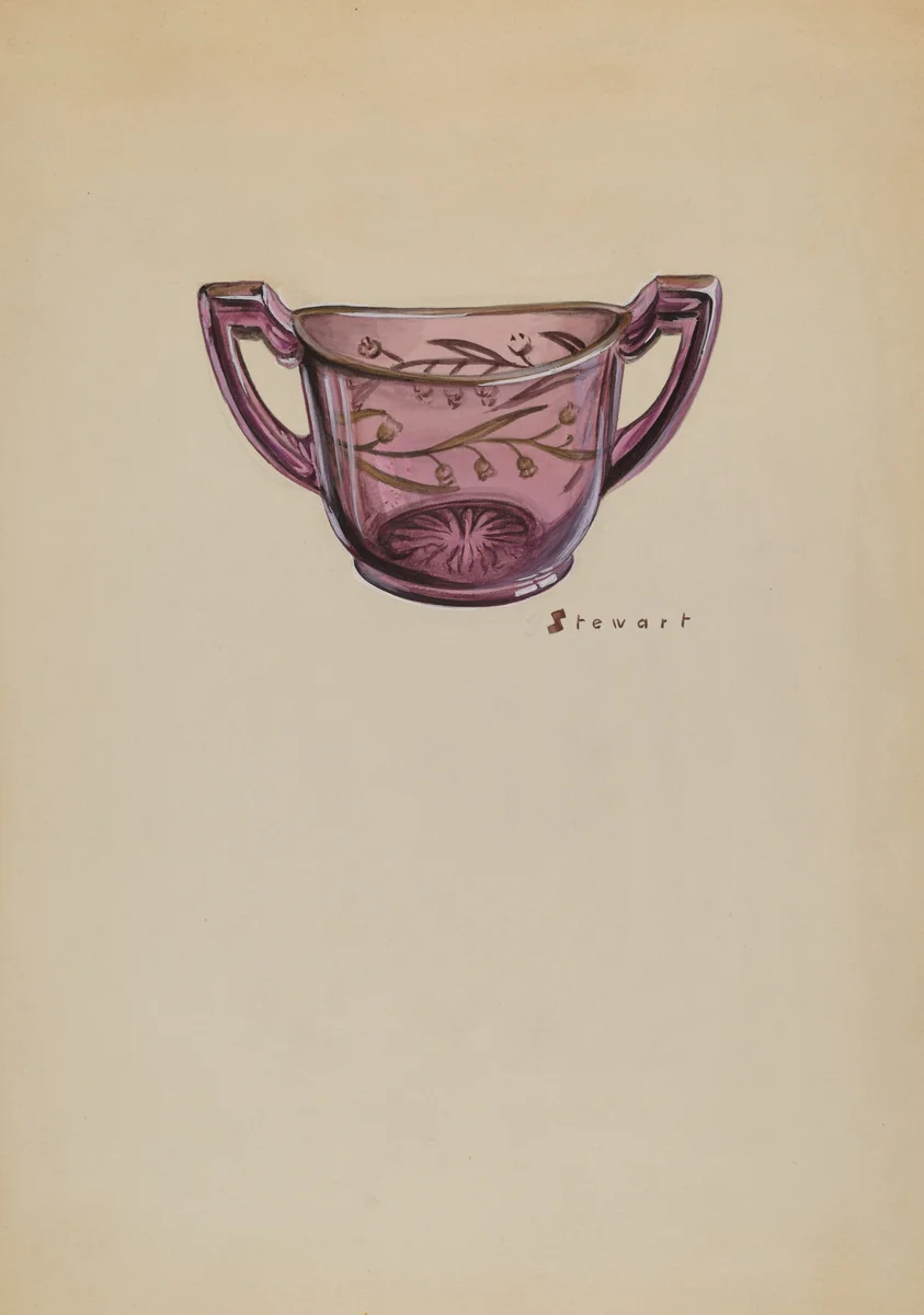 Sugar Bowl by Robert Stewart, index of american design, 1937