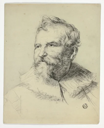 Adam van Noort by Anthony van Dyck, drawing, 1740-1860