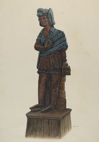 Trapper Indian by Al Curry, index of american design, 1937