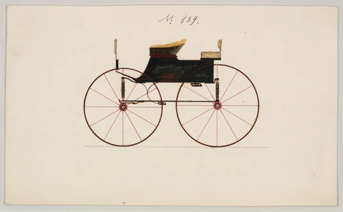 Dog Cart Phaeton #139 by Brewster & Co., drawing, 1850-1870