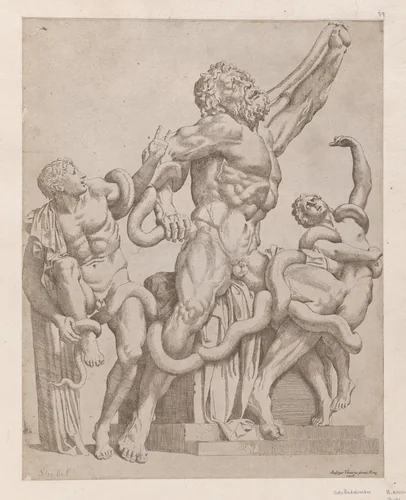 Laocoon, from "Speculum Romanae Magnificentiae" by Sisto Badalocchio, print, 1561