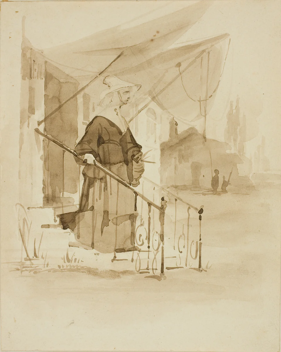 Nun by Auguste Xavier Le Prince, drawing, 1819-1826