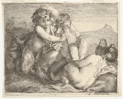 Bacchanal by Pierre Parrocel, print, 1664-1739