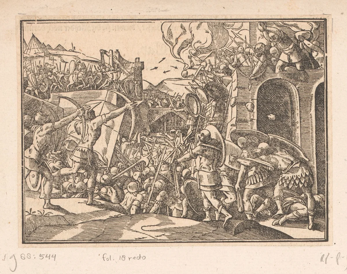 Beleg van Jerusalem by anonymous, print, 1574
