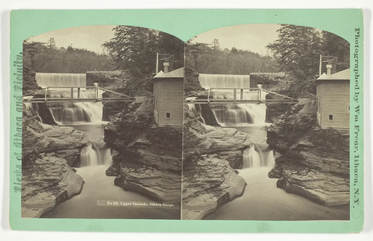 Upper Cascade. Ithaca Gorge, No. 36 from the series "Views of Ithaca and Vicinity" by William Frear, photograph, 1875-1899