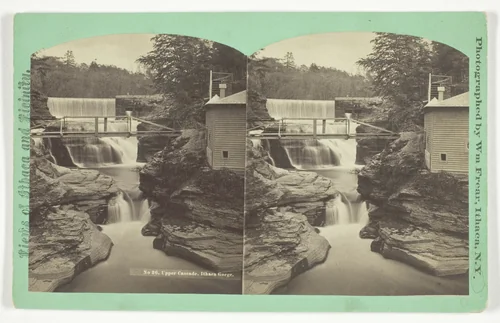 Upper Cascade. Ithaca Gorge, No. 36 from the series "Views of Ithaca and Vicinity" by William Frear, photograph, 1875-1899