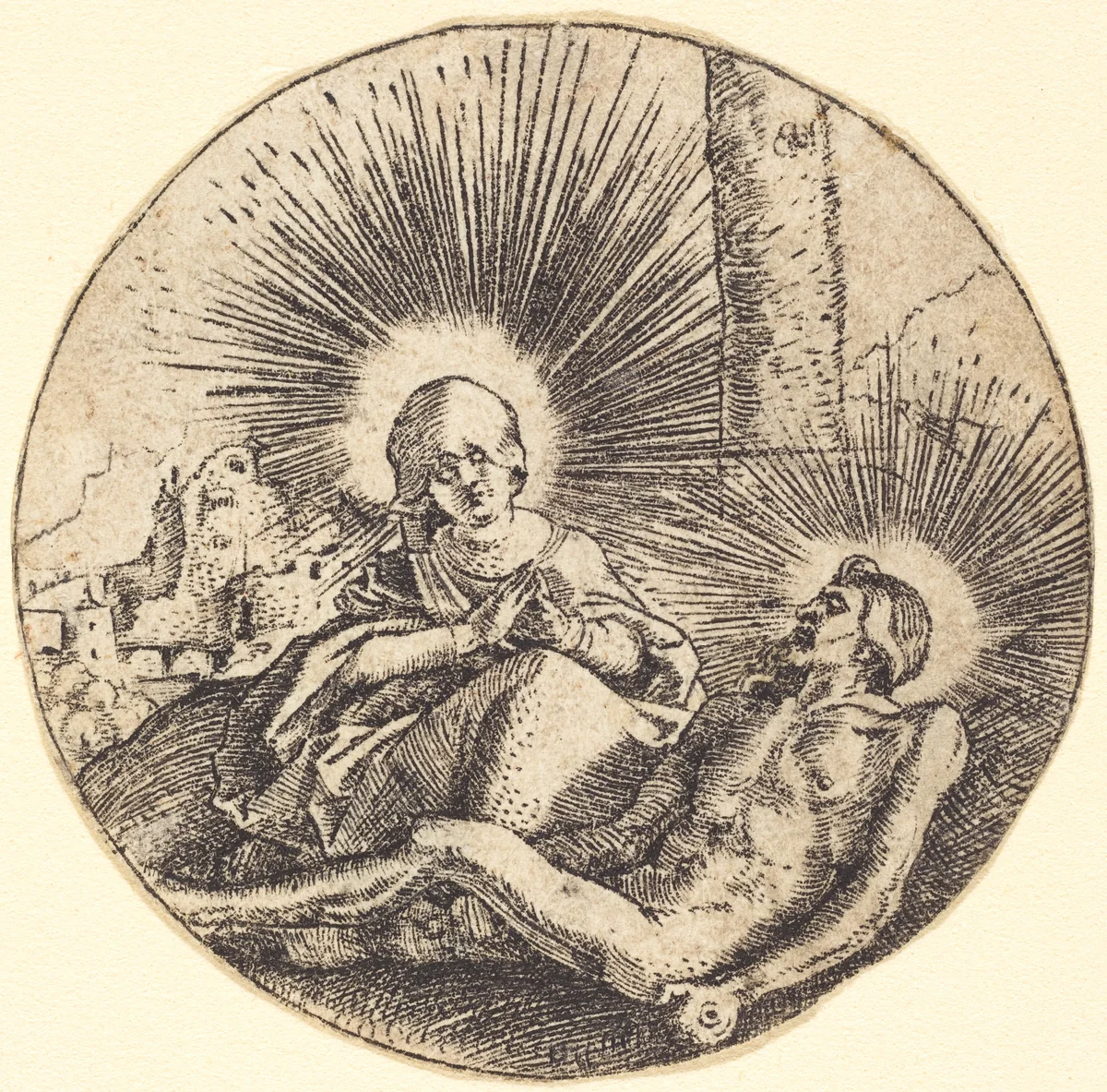 Lamentation for Christ by Hans Baldung Grien, print, 1507-1517