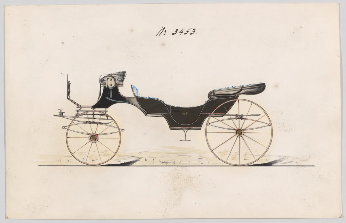 Vis-à-vis #3453 by Brewster & Co., drawing, 1878