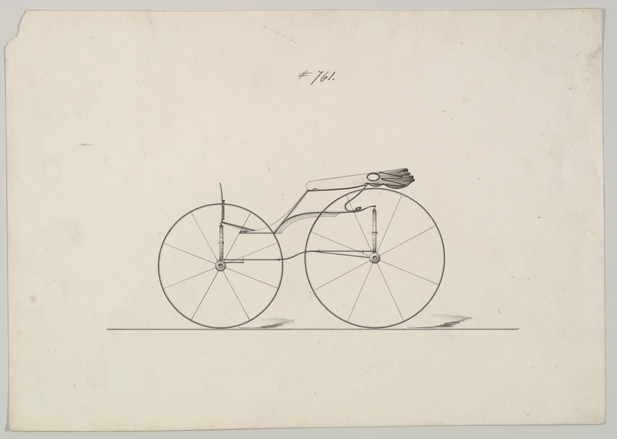 Design for Wagon, no. 761 by Brewster & Co., drawing, 1850-1870