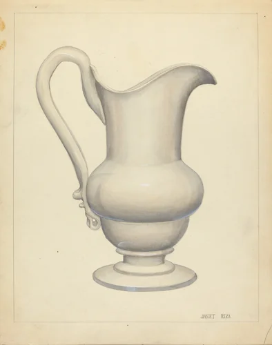 Pitcher by Janet Riza, index of american design, 1940
