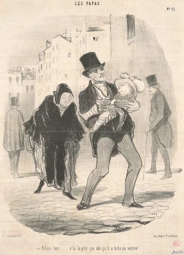 Allons bon ... v'la p'tit qui dit ... by Honoré Daumier, print, 1847