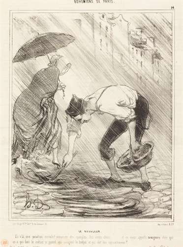 Le Ravageur by Honoré Daumier, print, 1842