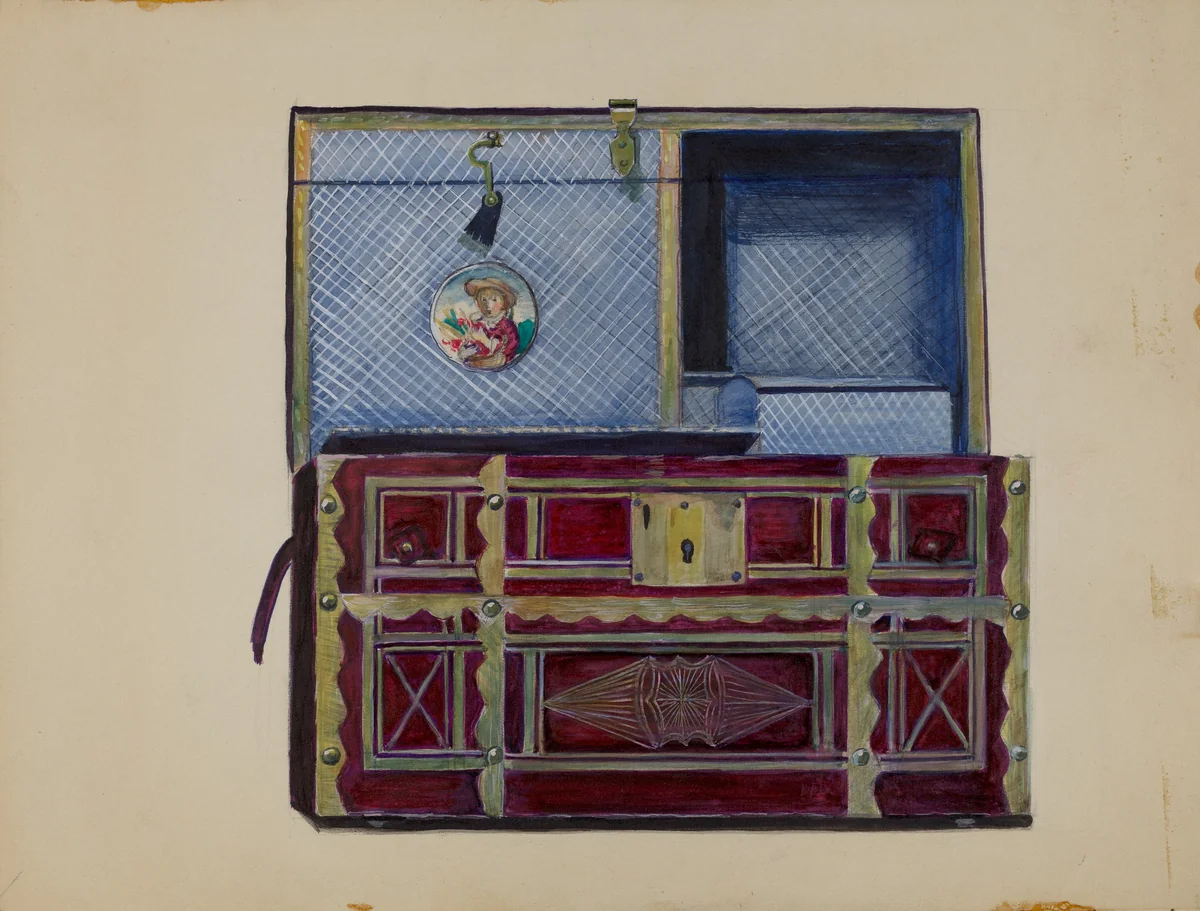 Doll's Trunk by Mina Lowry, index of american design, 1936