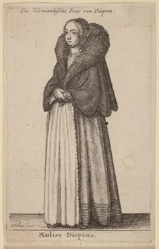 Mulier Diepana by Wenceslaus Hollar, print, 1649