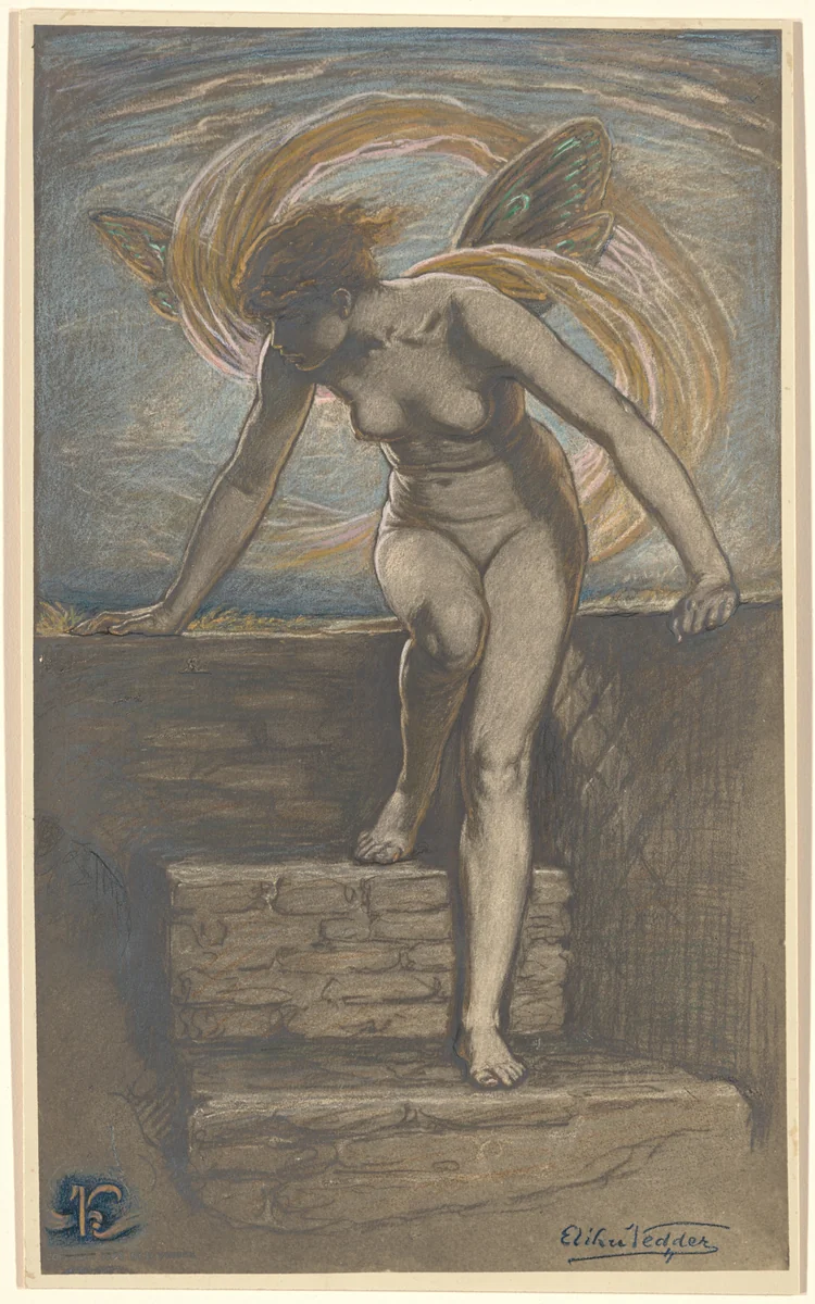 Dawn by Elihu Vedder, drawing, 1898