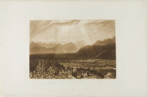 Chain of Alps from Grenoble to Chamberi, plate 49 from Liber Studiorum by Joseph Mallord William Turner, print, 1812