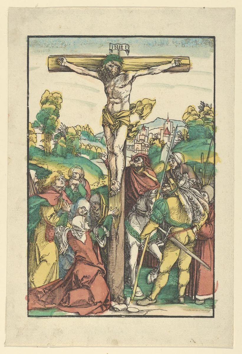 The Crucifixion (restrike?) by Hans Schäufelein, print, 1505