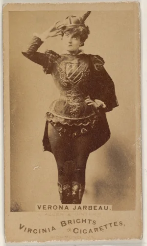 Verona Jarbeau, from the Actors and Actresses series (N45, Type 1) for Virginia Brights Cigarettes by Allen & Ginter, photograph, 1885-1891