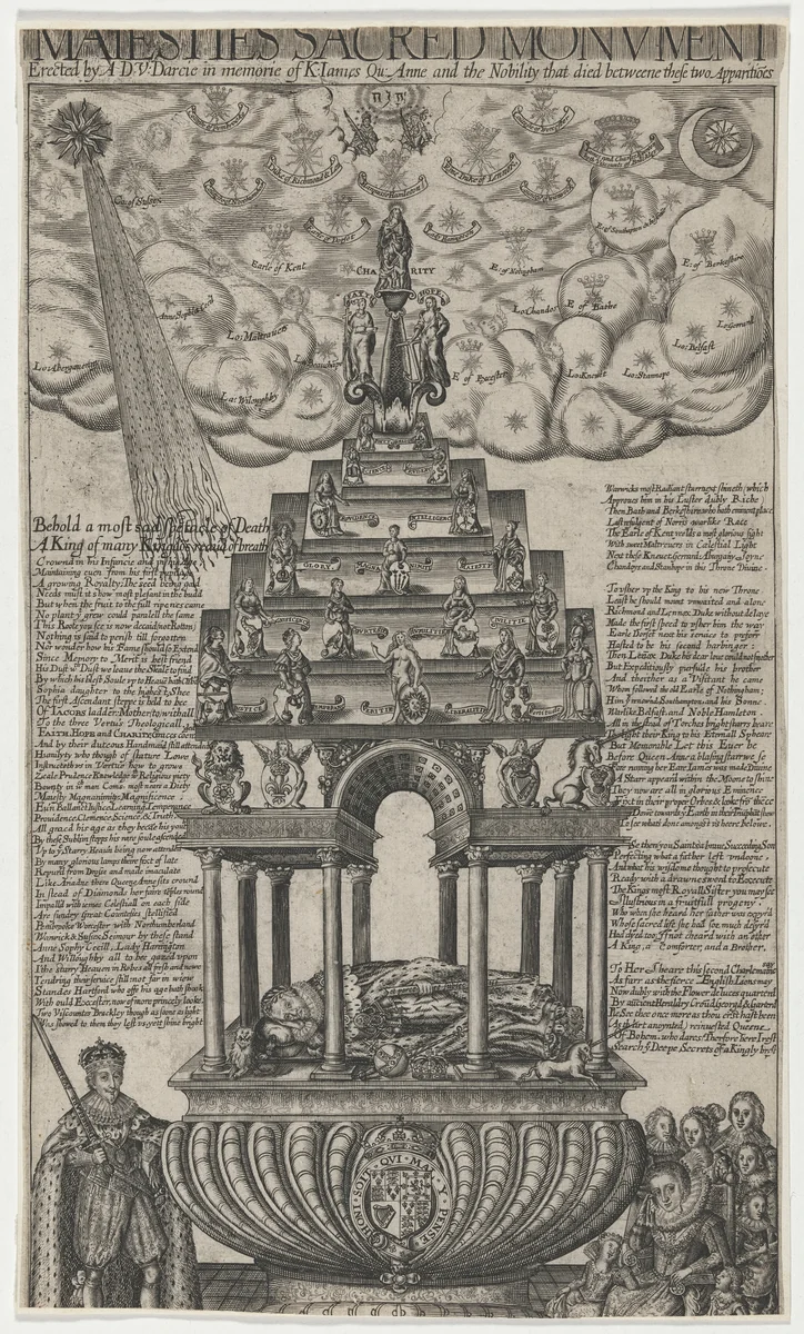 Majesties Sacred Monument by Robert Vaughan, print, 1598-1682
