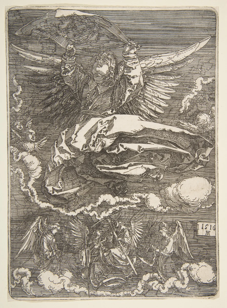 The Sudarium Held by One Angel by Albrecht Dürer, print, 1516