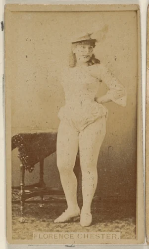 Florence Chester, from the Actors and Actresses series (N45, Type 8) for Virginia Brights Cigarettes by Allen & Ginter, photograph, 1885-1891