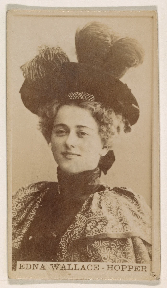 Edna Wallace-Hopper, from the Actresses series (N245) issued by Kinney Brothers to promote Sweet Caporal Cigarettes by Kinney Brothers Tobacco Company, photograph, 1890
