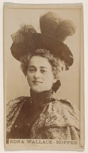 Edna Wallace-Hopper, from the Actresses series (N245) issued by Kinney Brothers to promote Sweet Caporal Cigarettes by Kinney Brothers Tobacco Company, photograph, 1890