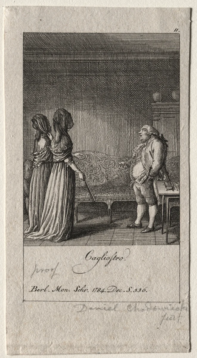 Cagliostro by Daniel Chodowiecki, print, 1784