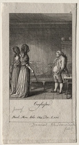 Cagliostro by Daniel Chodowiecki, print, 1784