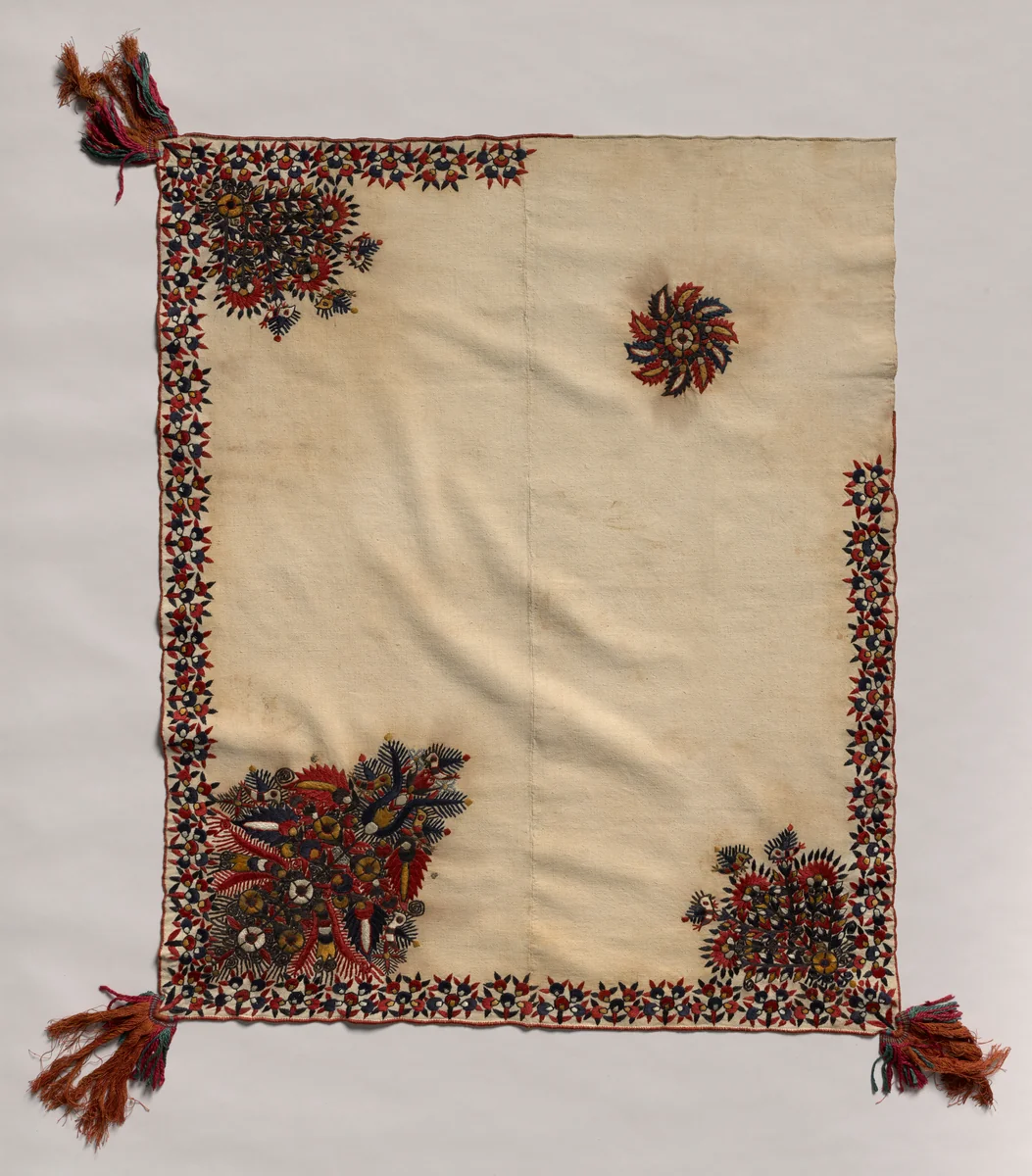 Furnishing textile by Algerian Embroiderer, textile, 1800-1899