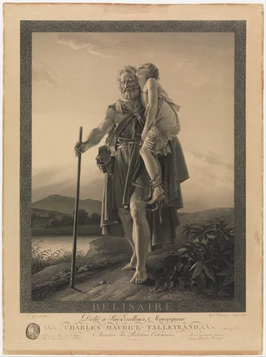 Belisarius by Auguste Gaspard Louis Boucher Desnoyers, print, 1806