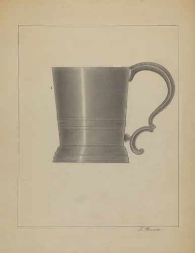 Pewter Mug by Filippo Porreca, index of american design, 1936