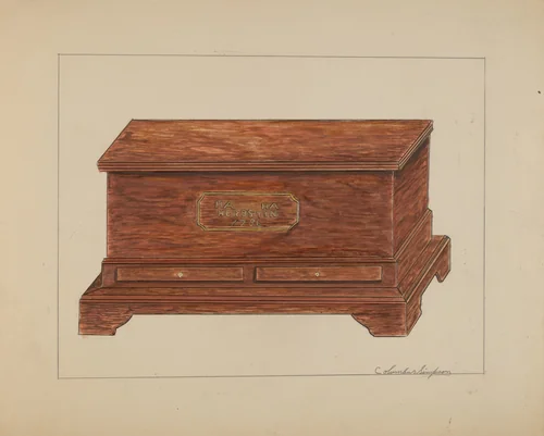 Chest by Columbus Simpson, index of american design, 1935-1942