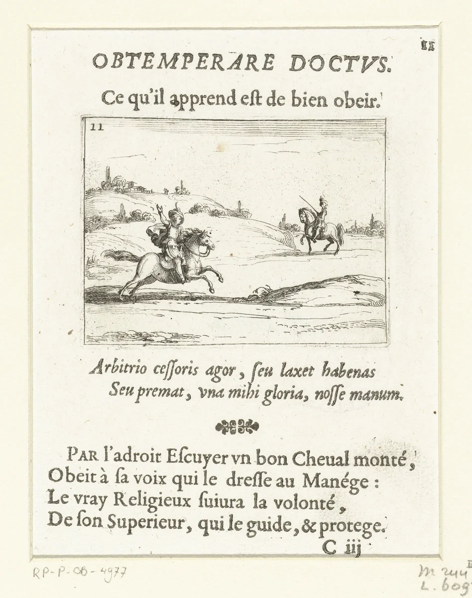 Twee ruiters by Jacques Callot, print, 1621-1635