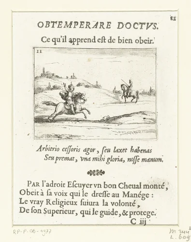 Twee ruiters by Jacques Callot, print, 1621-1635