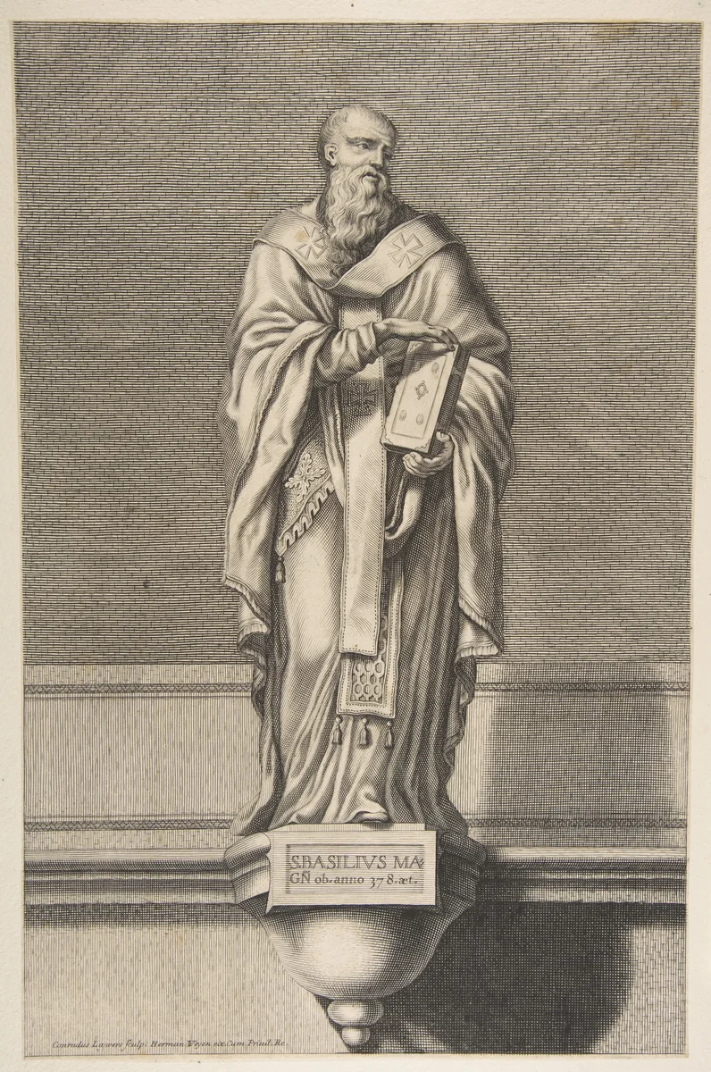 St. Basil the Great by Conrad Lauwers, print, 1632-1685