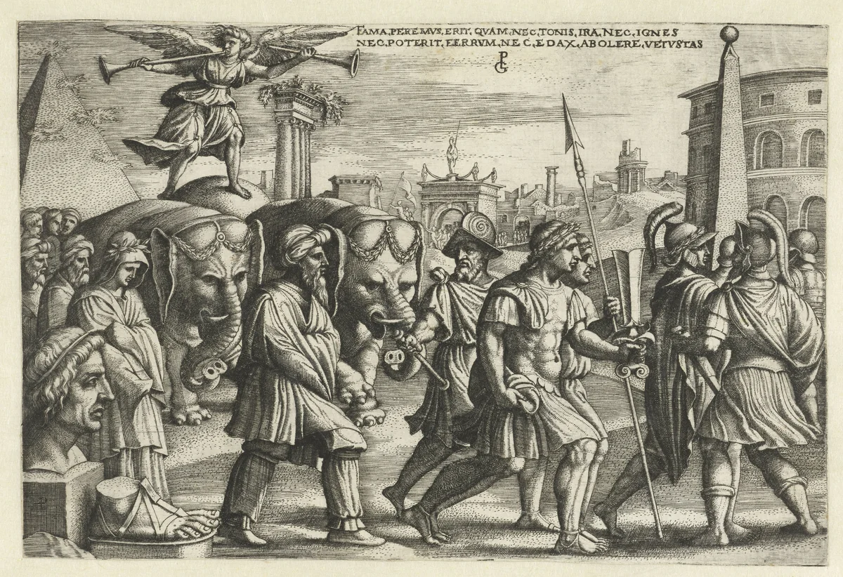 Triomf van Faam by Unknown, print, 1537-1541