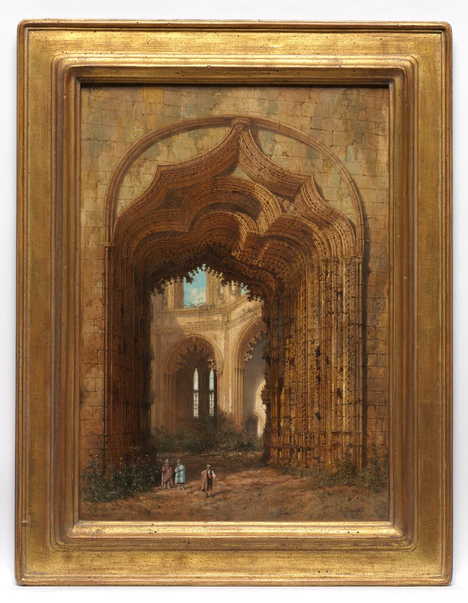 Ruined Church by Adrien Dauzats, painting, 1835-1845