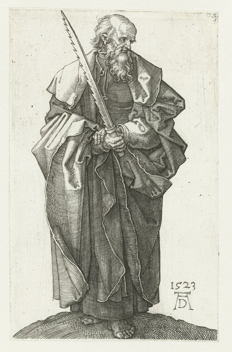 De apostel Simon by Unknown, print, 1523