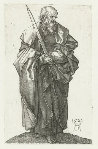 De apostel Simon by Unknown, print, 1523