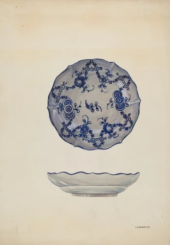 Saucer by Irene M. Burge, index of american design, 1936