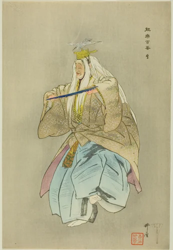 Sagi, from the series "One Hundred No Dramas (Nogaku hyakuban)" by Tsukioka Kogyo, print, 1893-1908