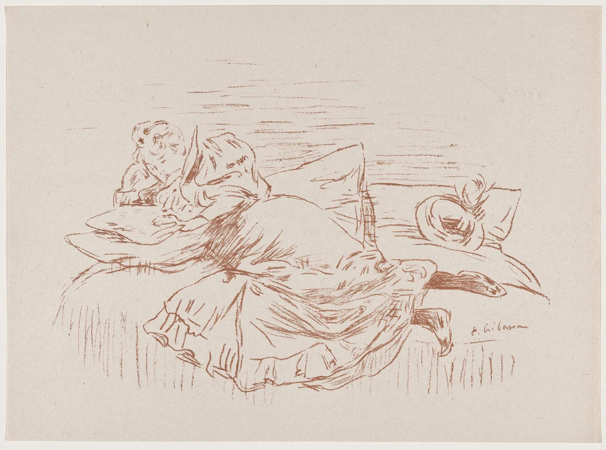 Croquis (Sketch) by Paul Edouard Crébassa, print, 1895