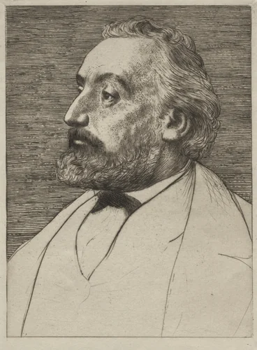 Léon Gambetta by Alphonse Legros, print, 1857-1911