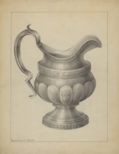 Silver Creamer by Nicholas Zupa, index of american design, 1937